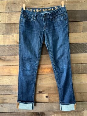 Rock Revival Women's Dark Blue Wash Jeans Size 28